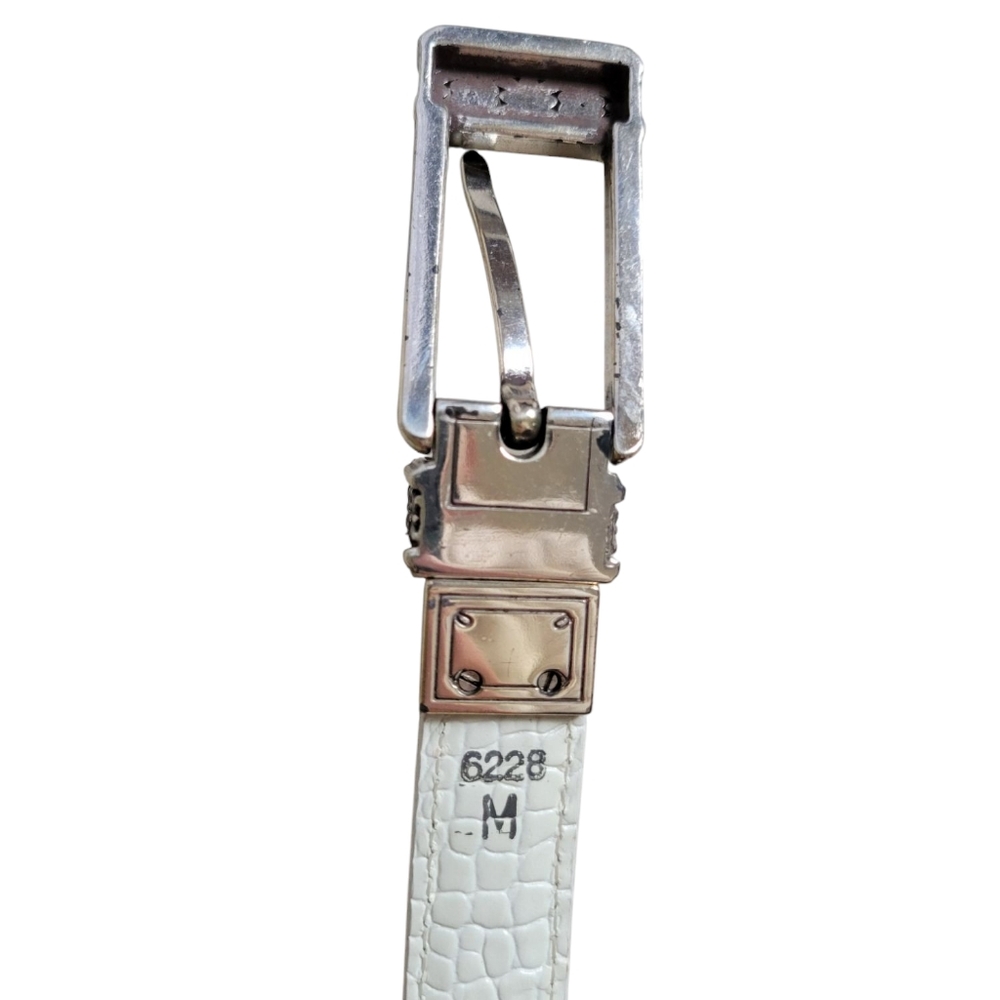 BRIGHTON Leather Two Tome Belt Medium - Picture 3 of 5